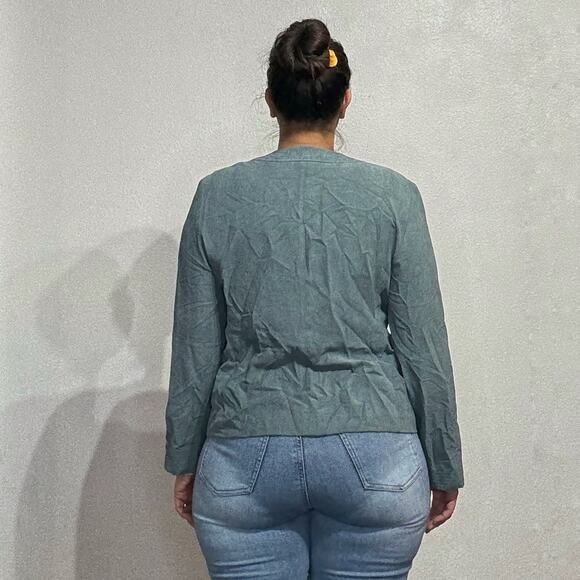 Norton Studio Gray Suede Jacket Sz 12 - Picture 11 of 13